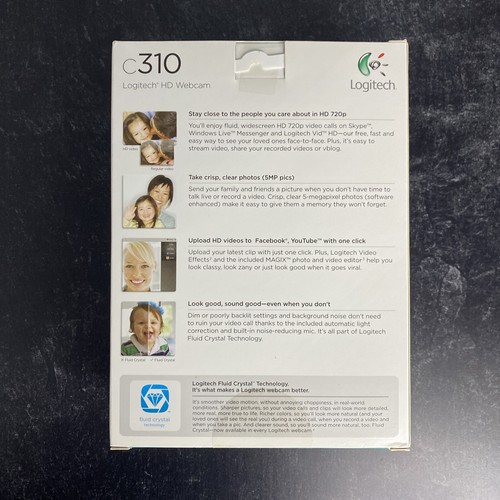 Logitech C310 HD Webcam Essential HD 720p 30FPS Video Calling - Picture 2 of 6