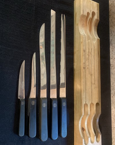Vintage Cattaraugus - Lot of 5 Knives in wooden block - Picture 2 of 5