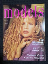 1990 Winter WORLD MODELS Magazine FN+ 6.5 Kim Bassinger Cover