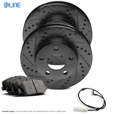 For 2004-2007 BMW 525i 530i Front Rear eLine Drill Slot Brake Rotors