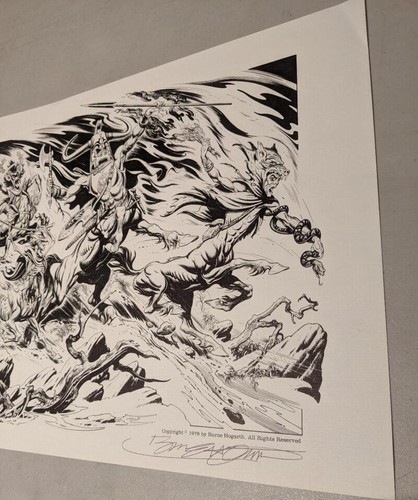 Artist Proof signed Burne Hogarth Print 1978 - Picture 3 of 4