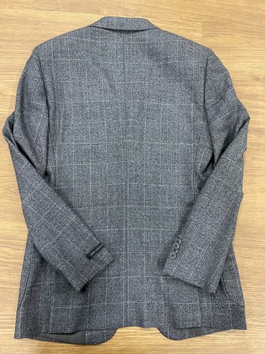 NWT $598 John Varvatos Slim Fit Windowpane Pattern Sport Coat In Grey Size:36RG - Picture 3 of 6