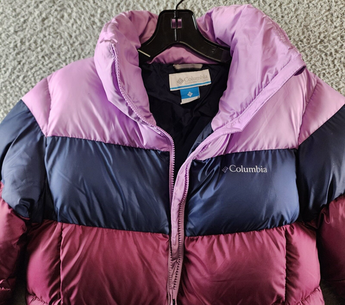 Columbia Puffer Colorblocked Full Zip Jacket Women's XS Marionberry Long Sleeve - Picture 4 of 15