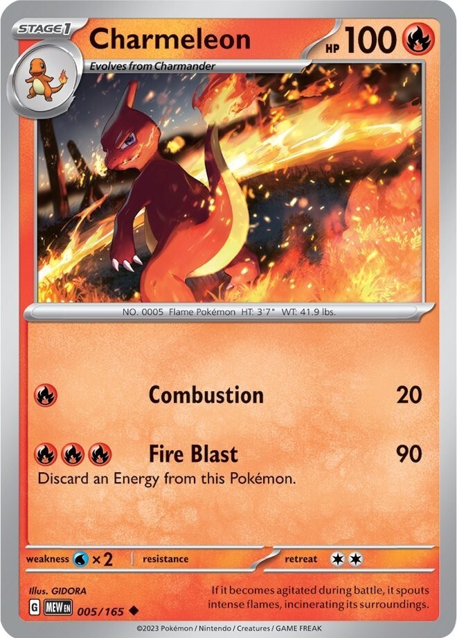 Charmeleon 005/165 Scarlet & Violet 151 Pokemon Card MINT | eBay