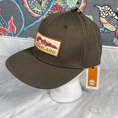 NEW Timberland Baseball Cap Men's Brown Patch Logo Graphic