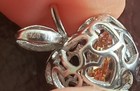 Sterling Silver Apple Pendant With Enclosed Eye-Catching Ornament — photo 5