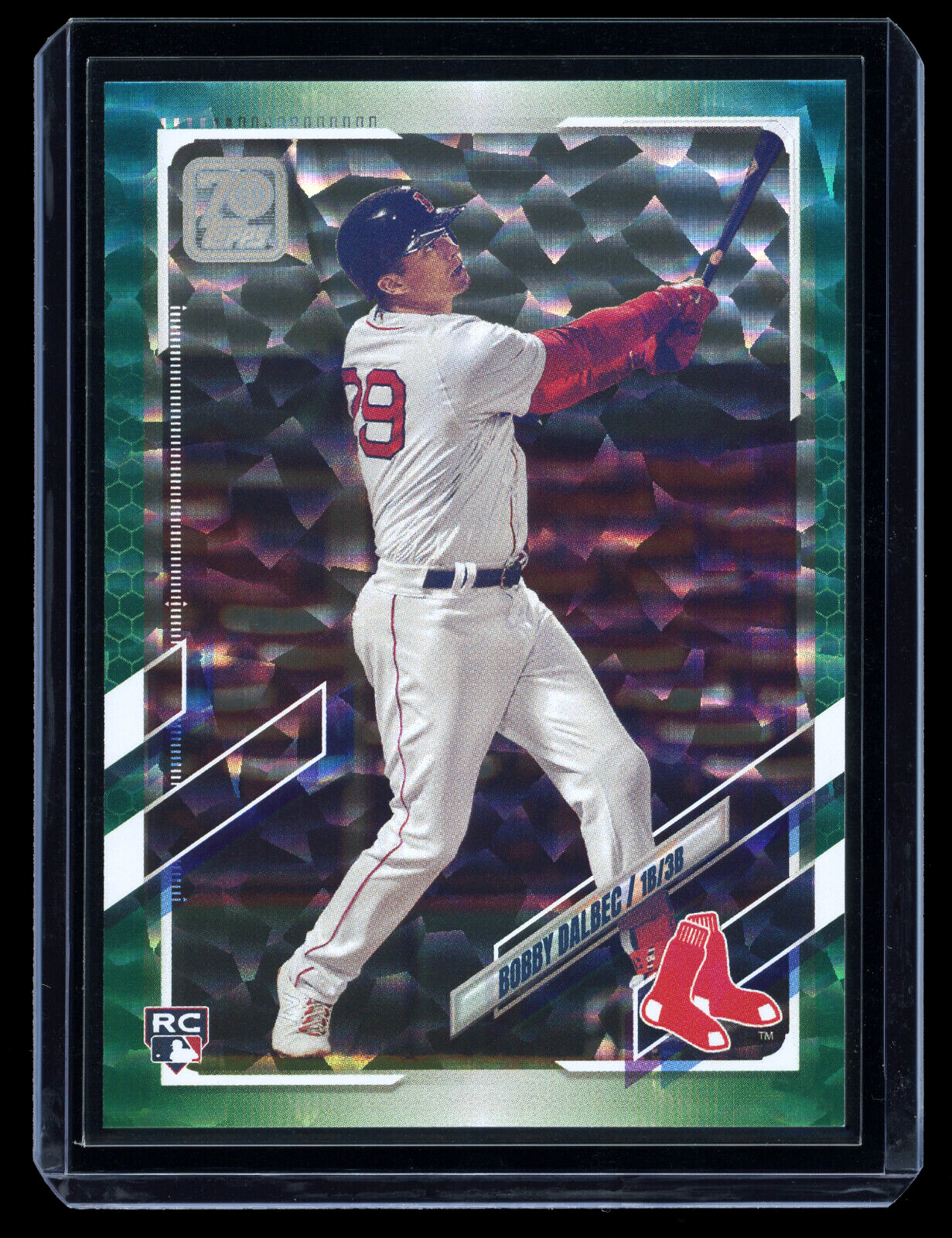 2021 TOPPS SERIES 1 #26 BOBBY DALBEC ROOKIE RC GREEN FOIL /499 RED SOX SP