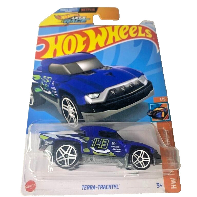 HOT WHEELS 2024 TERRA TRACKTYL BLUE 131/250 HTD48 LETS RACE NETFLIX SHOW SEALED