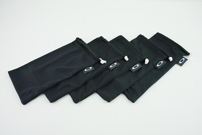 Lot of 5 Oakley Microfiber BAG/POUCH Black Cleaning Cloth