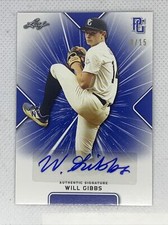 2021 LEAF PERFECT GAME BLUE WILL GIBBS PAPER RC AUTO # 8/15