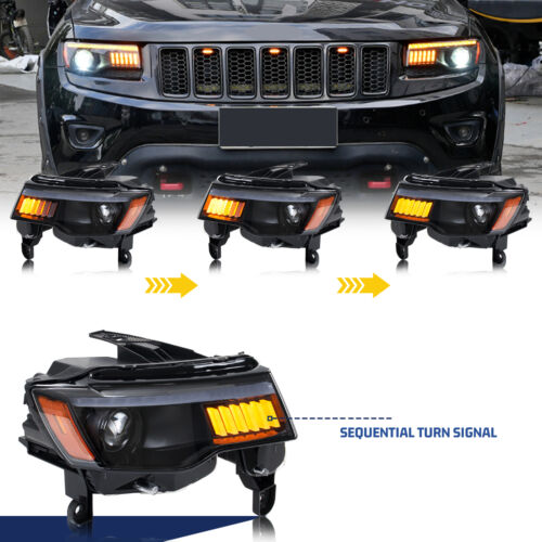 Faros LED para Jeep Grand Cherokee WK2 4ª Generación 2017-2021 Blackout Lámpara Delantera - Imagen 2 de 5
