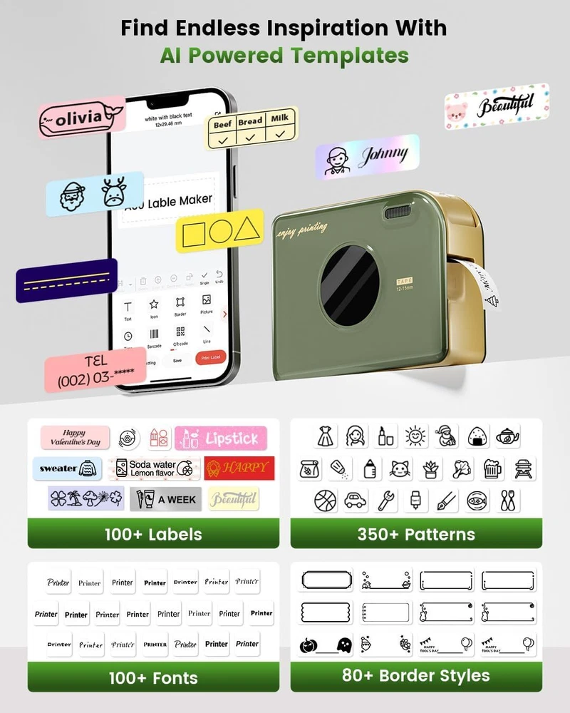 Bluetooth A30 Portable Thermal Label Printer for Wireless Sticker Printing