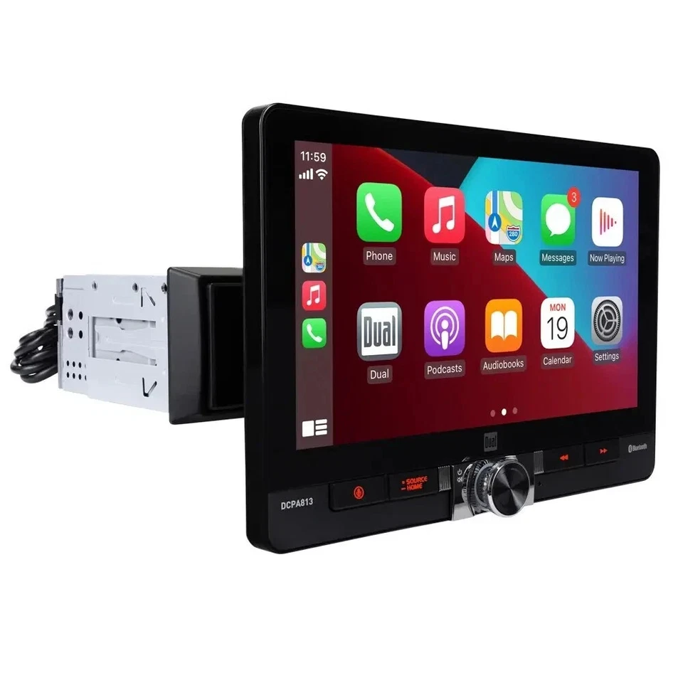 Dual DCPA1013 10" Car Stereo w/Wireless Apple Carplay Acura RSX Type-S 02-06 - Image 2 of 4