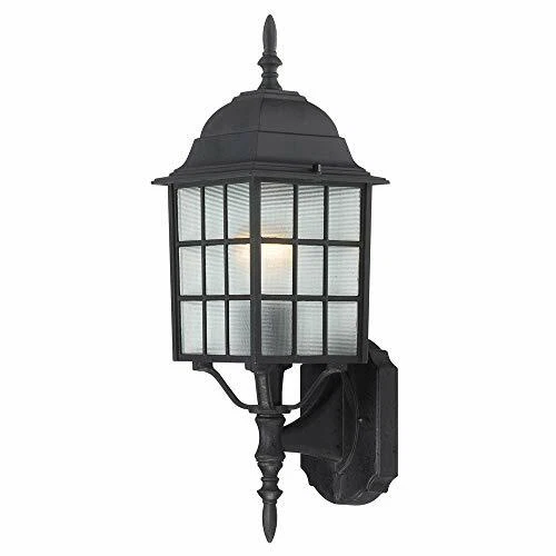 Adams - 1 Light Outdoor Wall - Textured Black - 120V - 100W - SATCO-60-3479 - Picture 1 of 1