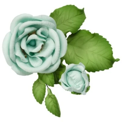 2 Sets of Bella Blue Rose Sprays Gum Paste Gumpaste flowers - Photo 1/2
