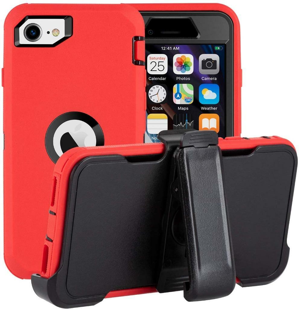 For Apple iPhone SE 2020 Heavy Duty TPU Case Cover w/ Screen