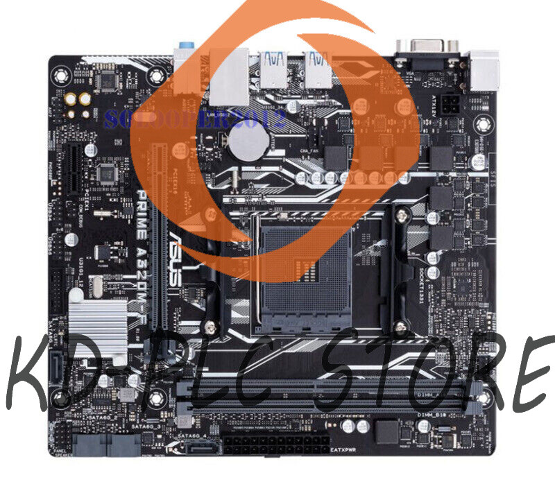 Used ASUS PRIME A320M-F Socket AM4 AMD A320 DDR4 DIMM