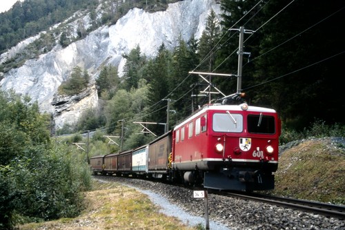 DIA GE 4/4 I 601 Versam-Safien, Schweiz 29.09.2004 gerahmt J-R1-17