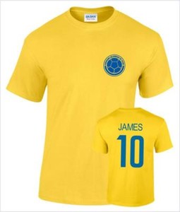 James-Rodriguez-Colombia-No-10-Mens-Cotton-Printed-Football-T-Shirt