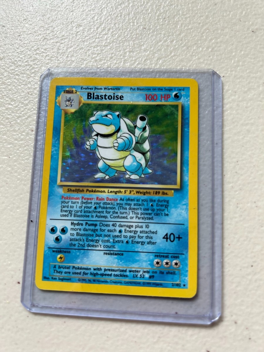 Blastoise - HOLO - 95,96,98 Nintendo, GAMEFREAK 1999 Wizards