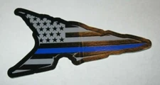 FirstSpear Thin Blue Line Sticker Decal Grey Black First Spear Tip Flag Police