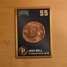 Baseball Treasure Coin Cards 2018 Josh Bell #55 Pittsburgh Pirates Card