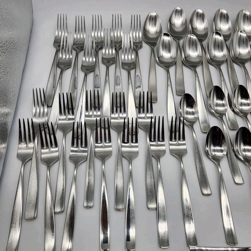 Yamazaki Bolo Forks Spoons Knives Glossy Stainless Steel Set Of 50 Belgrove - Picture 3 of 5