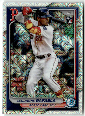 2024 Topps Bowman Chrome MLB No. 5 Ceddanne Rafaela Rookie Mojo Refractor