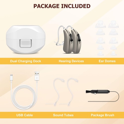 Rechargeable Hearing Aids for Seniors Severe Hearing Loss Hearing Amplifier w... - Picture 6 of 7