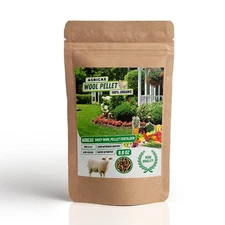 AGRICAS Wool Pellet Organic Fertilizer 8.8 oz – Sheep Wool, Indoor/Outdoor Use