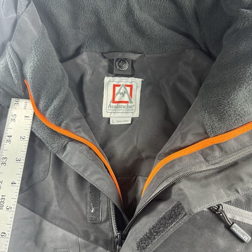 Avalanche Mens LARGE Black Full Zip Hooded Rain Jacket Outdoor Trail - Picture 8 of 12