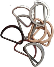 12 Pack Heavy Duty Flat Metal D Rings Buckle, Thicker 1 Inch D Shape Rings for D