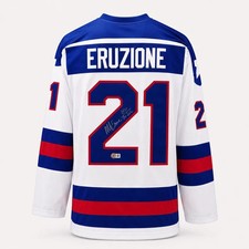 Team USA Mike Eruzione signed/autographed custom jersey Beckett COA