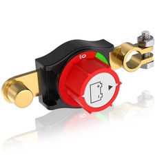 Heavy-Duty Top Post Battery Disconnect Switch, 12-48V Negative On/Off Kill...