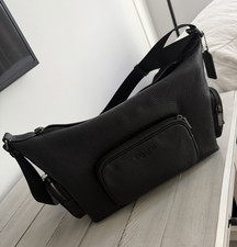 Coach Black Pebbled Shoulder Bag Zip Closure ...