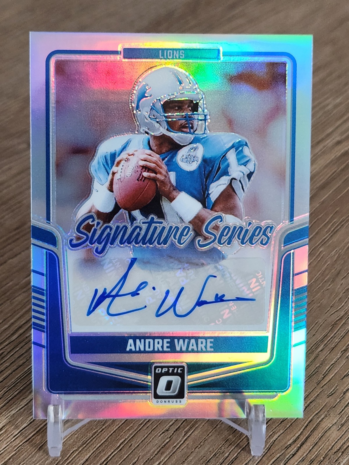 2024 Donruss Optic Andre Ware #SSH-AWE Signature Series Holo Lions