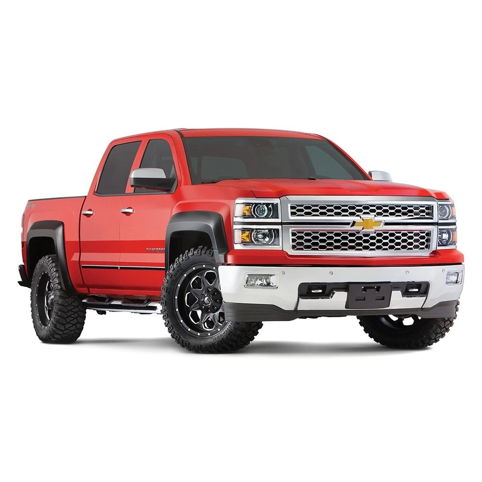For Chevy Silverado 1500 14-16 Fender Flares Extend-A-Fender Matte Black Front & — 第 3/4 张图片