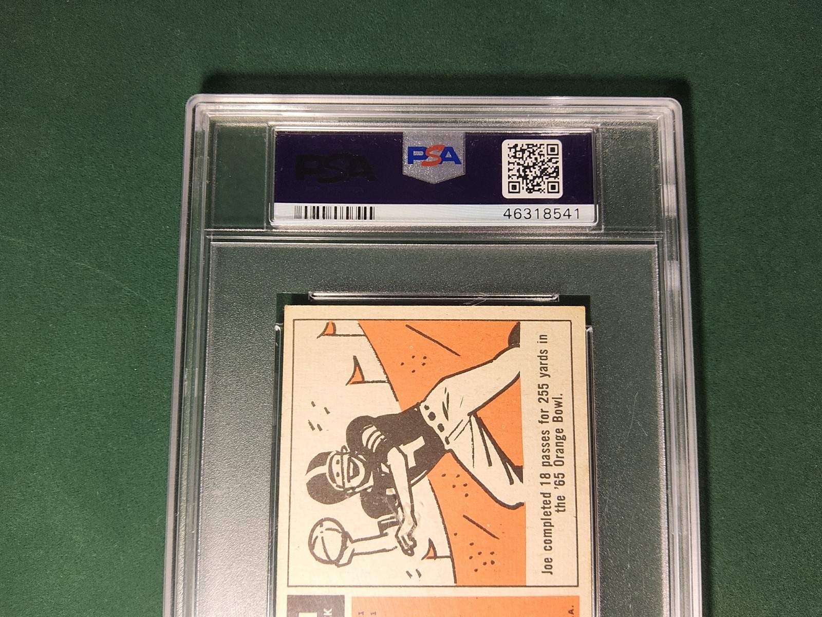1965 Topps Football JOE NAMATH Vintage Rookie Card #122 High-Grade PSA 6 EX-MT view 8