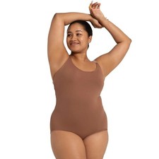 Capezio Women's Small Skintone Camisole w/ Clear Transition Strap Leotard N11-24