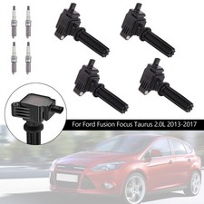 4X Ignition Coils+Spark Plugs UF670 Für Ford Fusion Focus Taurus 2.0L 2013-2017