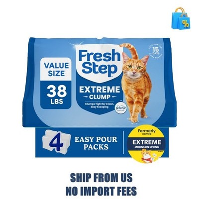 Fresh Step Extreme Clump Multi-Cat Clumping Cat Litter, Febreze Freshness Scent,