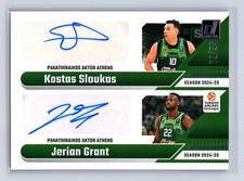 Kostas Sloukas / Jerian Grant 2024-25 Donruss EuroLeague #CHP Dual Auto #/25