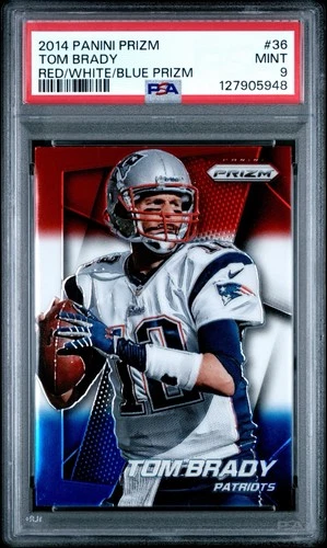 Tom Brady Red White Blue Prizm SSP 2014 Panini Prizm #36 MINT PSA 9
