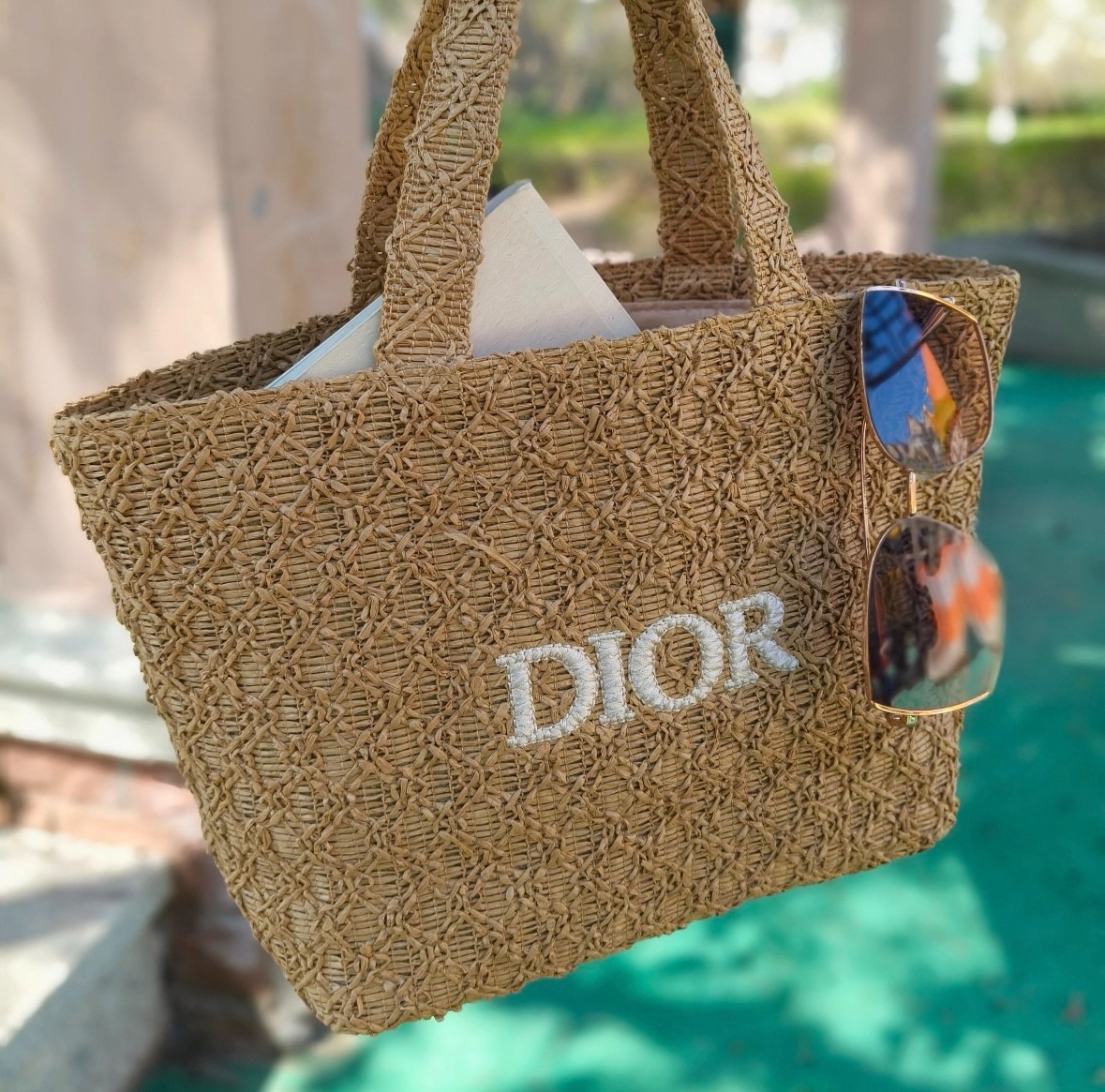 GWP VIP GIFT DIORBEAUTE SUMMER GIFT STRAW TOTE BAG GALL NOVELTY TOTE NEW