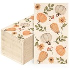 100 PCS Fall Napkins 3-Ply Pumpkin Disposable Napkins for Thanksgiving Harves...
