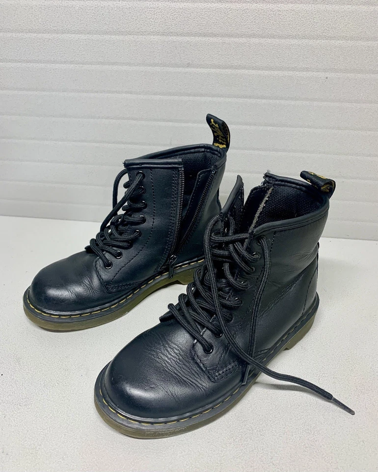 Botas de combate Dr Martens Zavala J negras con cordones niños talla 1 EE. UU. ~ ¡Ver fotos! Foto 3 de 4
