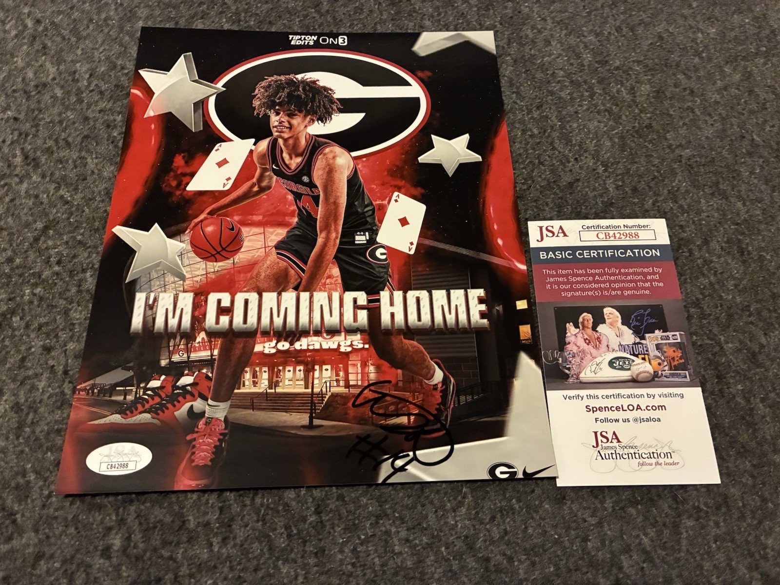 Asa Newell Autographed Signed Georgia Bulldogs 8x10 Photo Jsa 