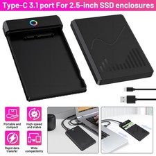 RGB 2.5 Inch HDD SSD Enclosure USB-C 3.1 Gen1 5Gbps External Hard Drive Case