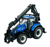 Bburago New Holland T7.315 Hd Tractor With Wood Loader Die Cast Metal Model
