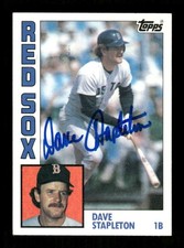 1984 Topps  653 Dave Stapleton signed auto autograph  crisp blue sharpie JBN BXC